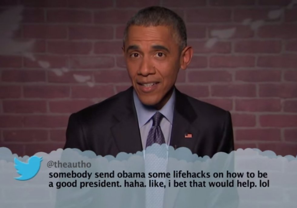 Obama læser "mean tweets"