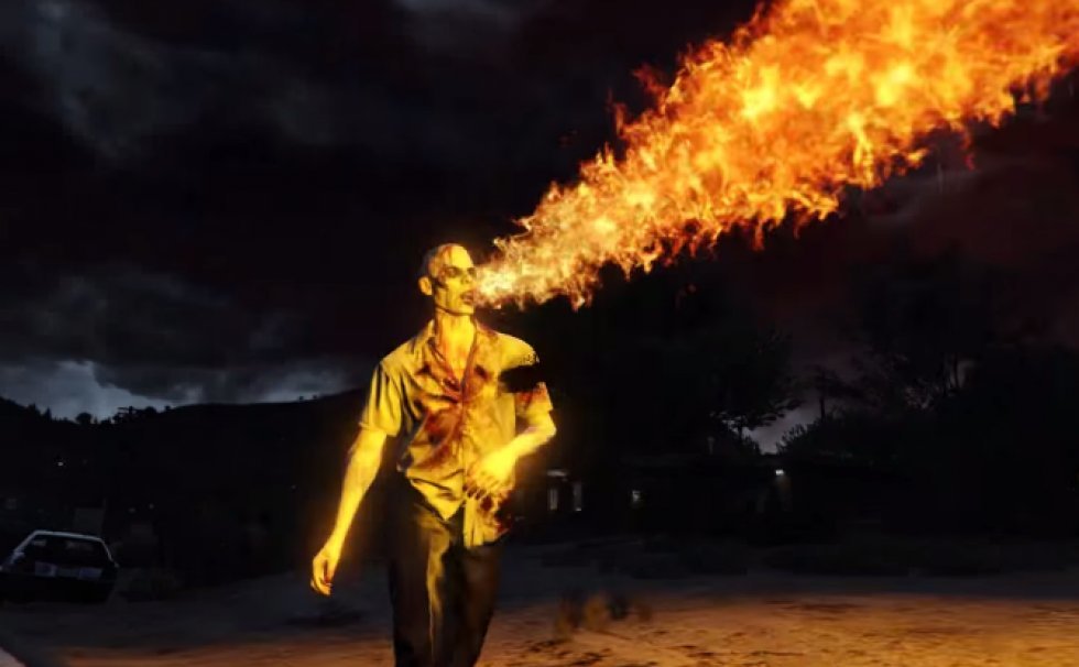 GTA V madness-modifikationer #2: Spil din karakter som ildspyende zombie-dude