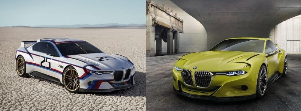 Fra venstre: BMW 3.0 CSL Hommage R og BMW 3.0 CSL Hommage - BMW 3.0 CSL Hommage R