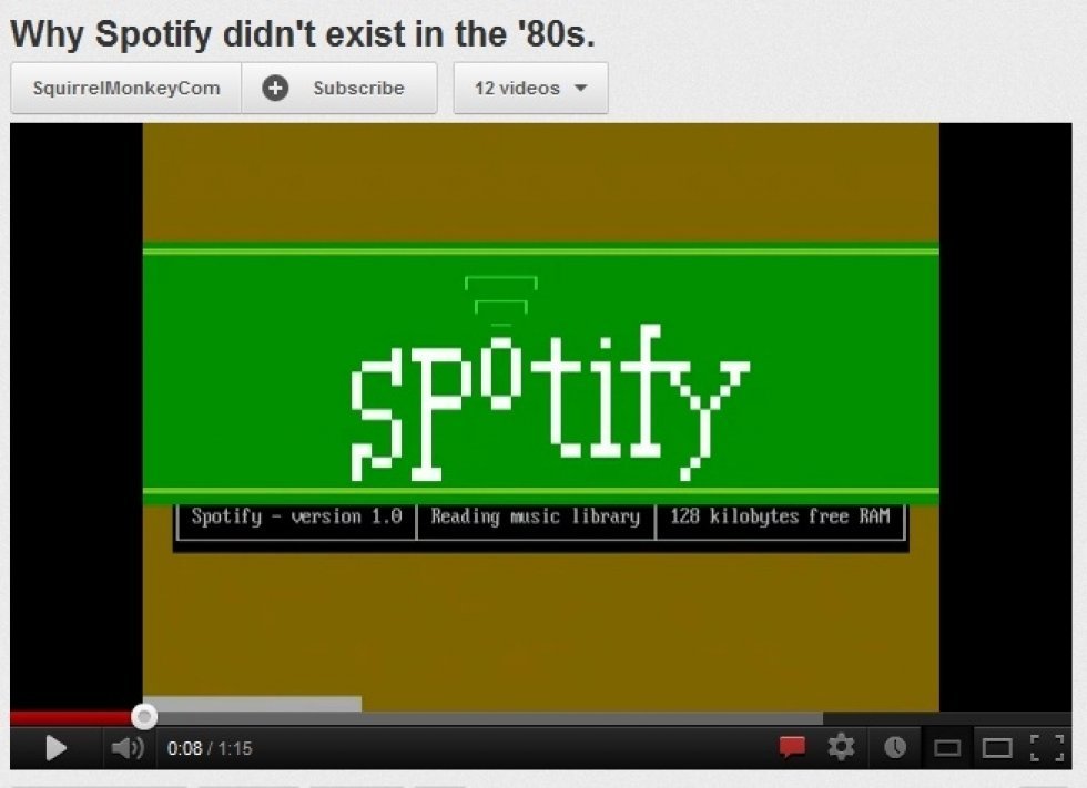 Youtube Screenshot - Hvad nu hvis Spotify var opfundet i 80'erne?