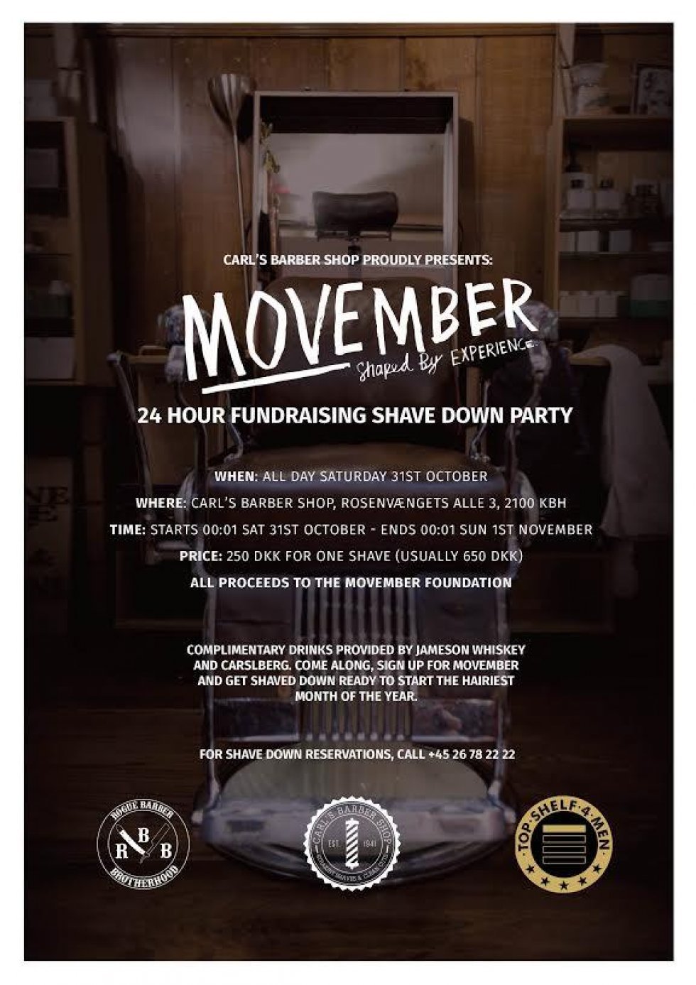 Movember-kickstart: Shave Down Events i landets største byer