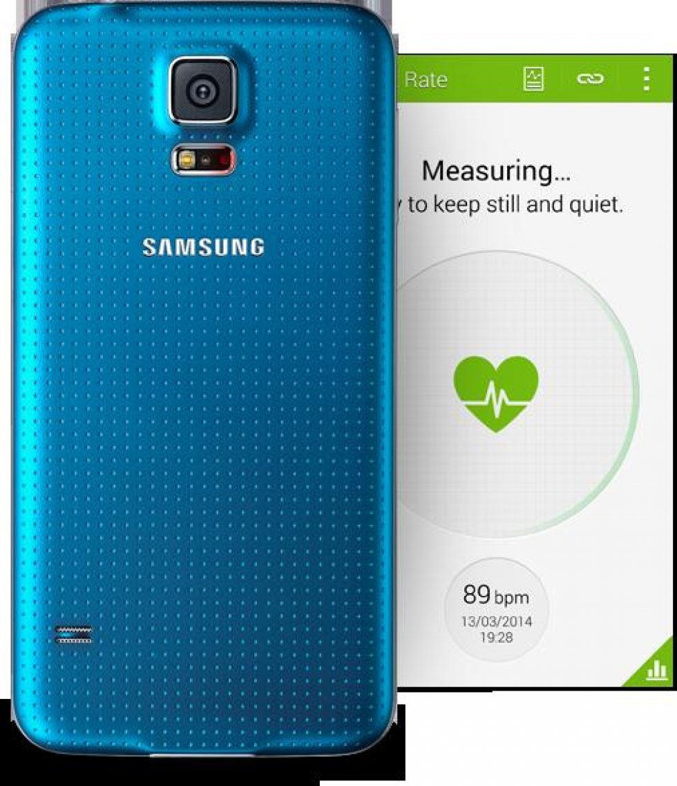 S-health måler din puls, og tracker aktivitet i løbet af dagen. - Samsung Galaxy S5 [Test]