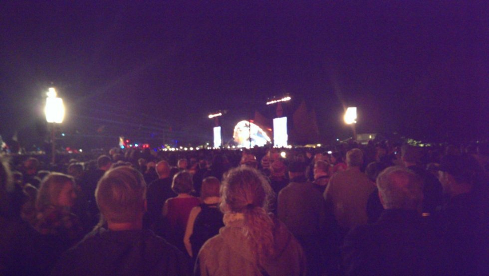 Rolling Stones fra hvor Connery's Udsendte så dem. Foto: Jens Fisker - Dagbog fra Roskilde Festival 2014