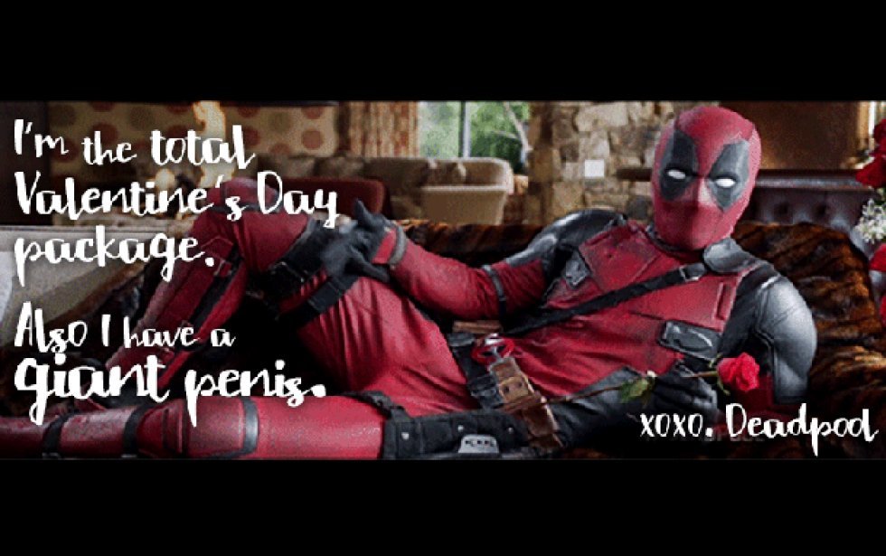 Deadpool-inspirerede Valentinsdagskort 