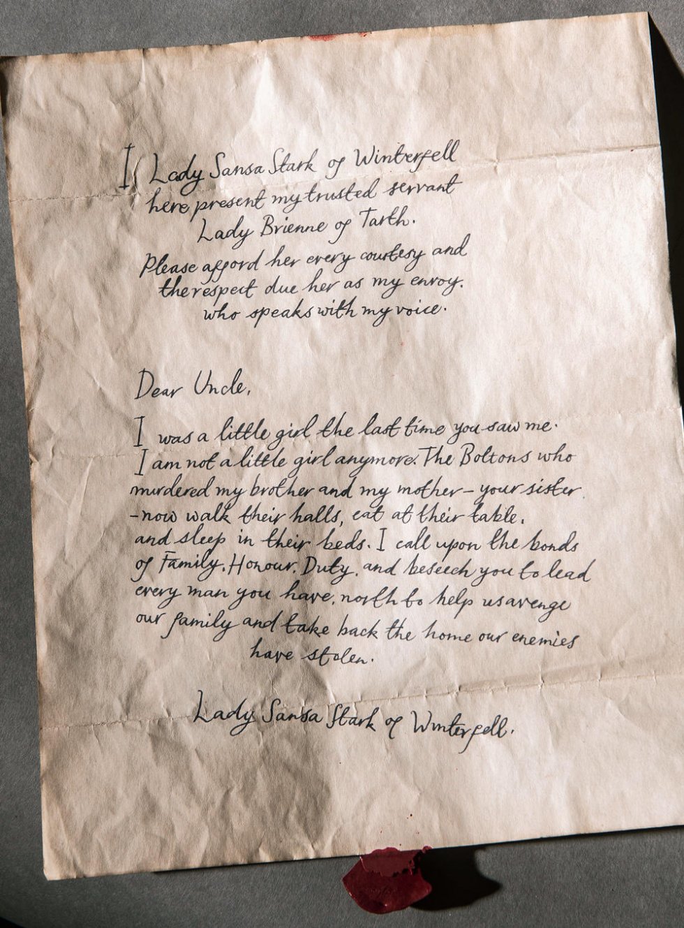 Her er brevet Sansa Stark sendte til The Blackfish