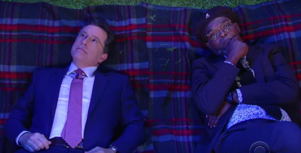 Stephen Colbert og Samuel L. Jackson vender livets store spørgsmål [Video]