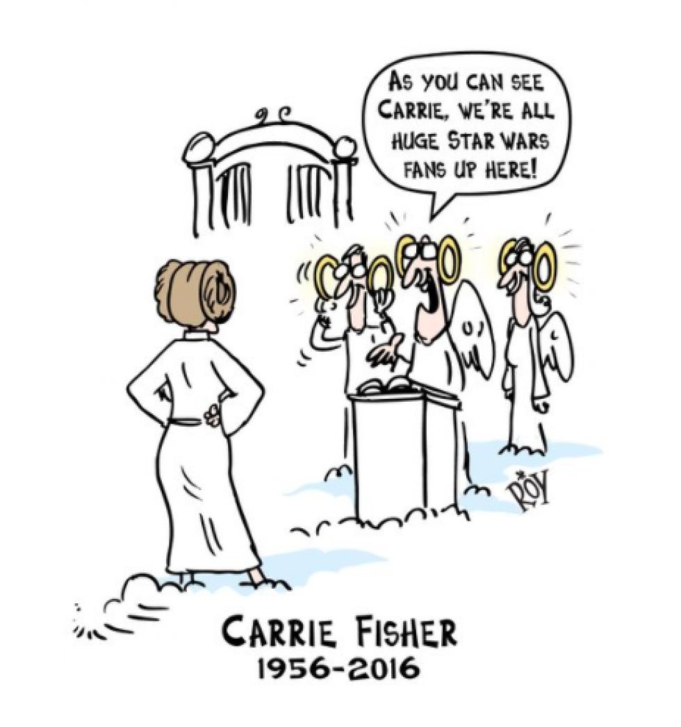 Kunstnere deler deres hyldest til Carrie Fisher