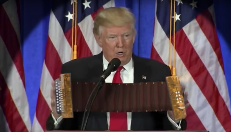 Donald Trump ville have været fantastisk som harmonika-musiker