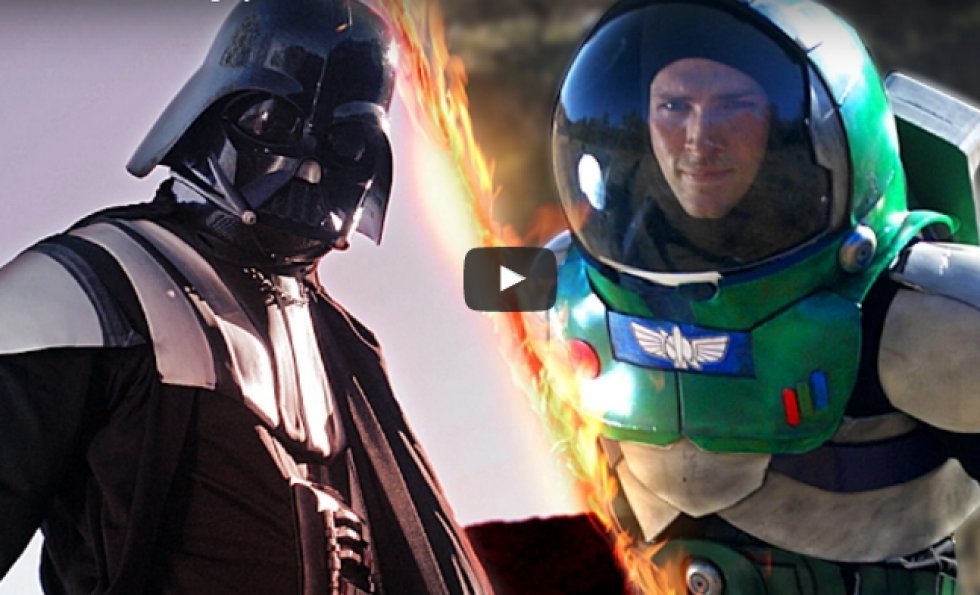 Darth Vader kæmper mod Buzz Lightyear i fanskabt film