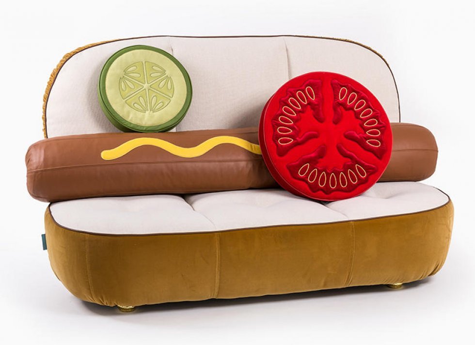 Nyt møbeldesign tilbyder en sofa i form af en hotdog