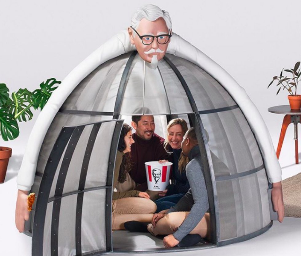KFC lancerer et telt, der blokerer for internettet for at gøre folk mere nærværende