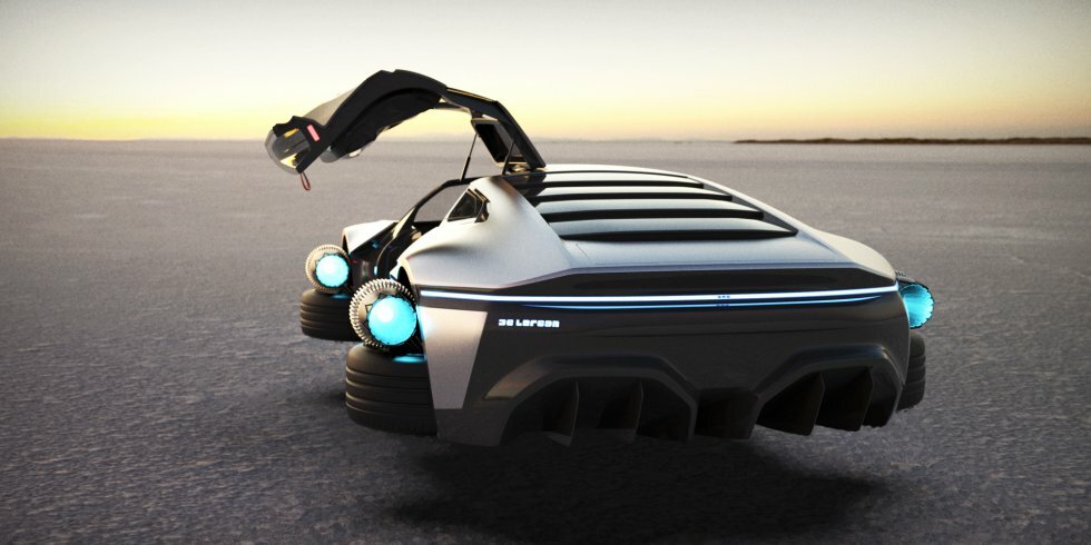 Designer trækker DeLorean DMC-12 ind i fremtiden med frisk designversion