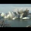 TSen sprenger barriereveggen i Risavik Havn 14.04.2008.wmv - Dagens repeat-video: Gigantisk dæmning sprænges i luften