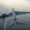 Ex-jagerpilot flyver voldsomt tæt på en Airbus - med jetpacks!