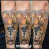 R2-D2 And C-3PO af Gunnar V - 15 veludførte Star Wars tatoveringer