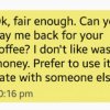 Fyr bliver afvist efter tinder-date og beder kvinden om penge for den kaffe, han gav