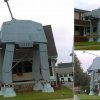 Mand laver en 6 meter høj Star Wars AT-AT Walker i sin baghave