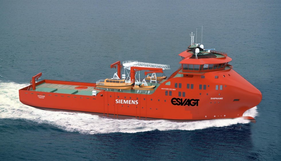 Stort maskineri: Siemens' offshore servicefartøjer