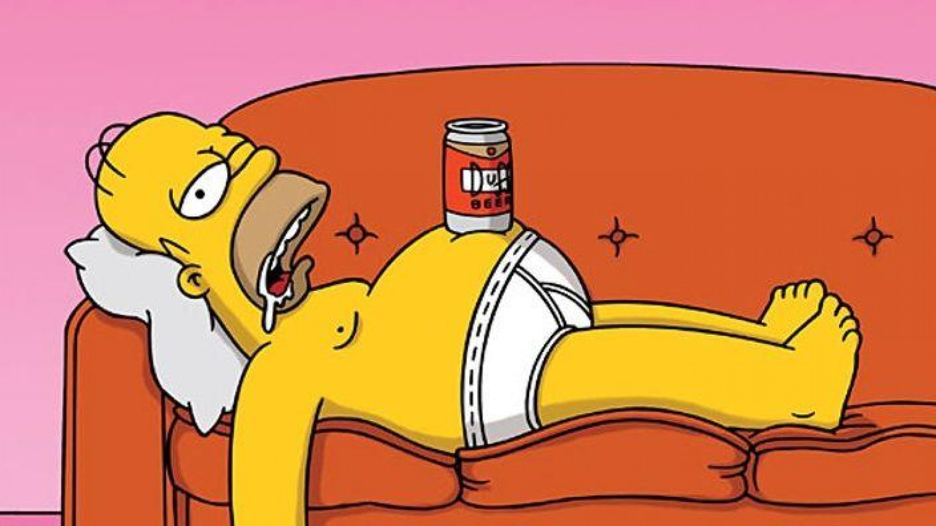 Гомер лежит на диване и мечтает как он лежит на диване