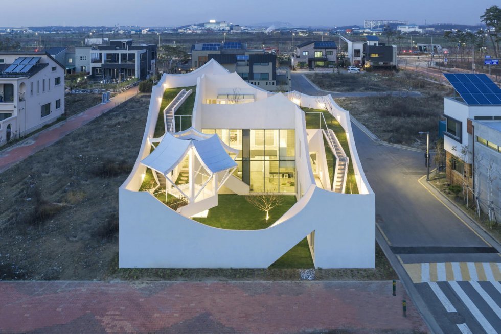 Sydkoreansk arkitektperle 'Flying House'
