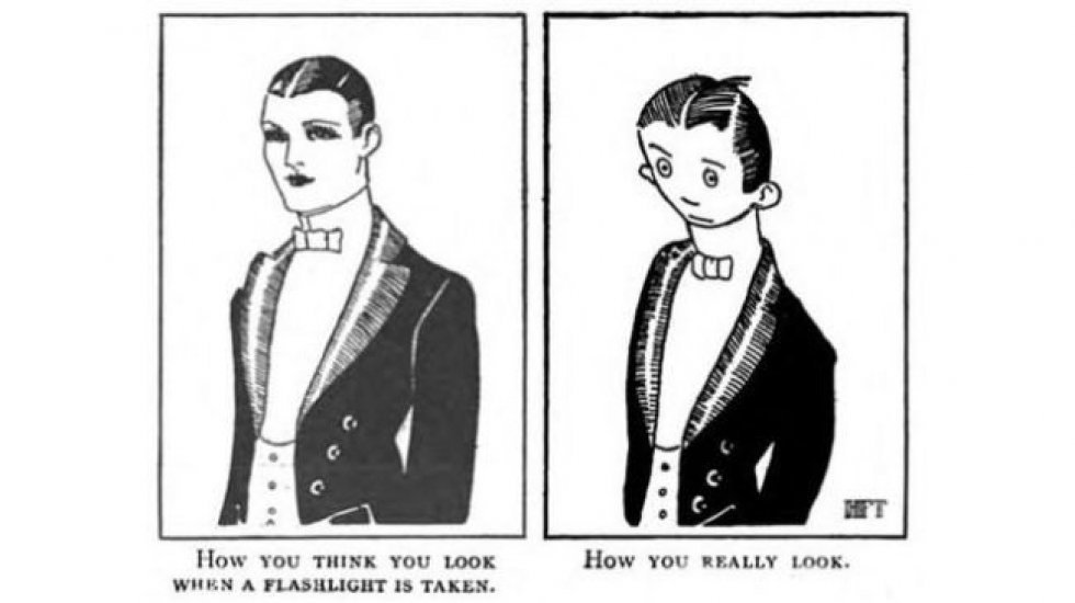 Historielektion: Denne illustration fra 1921 menes at være den første meme nogensinde