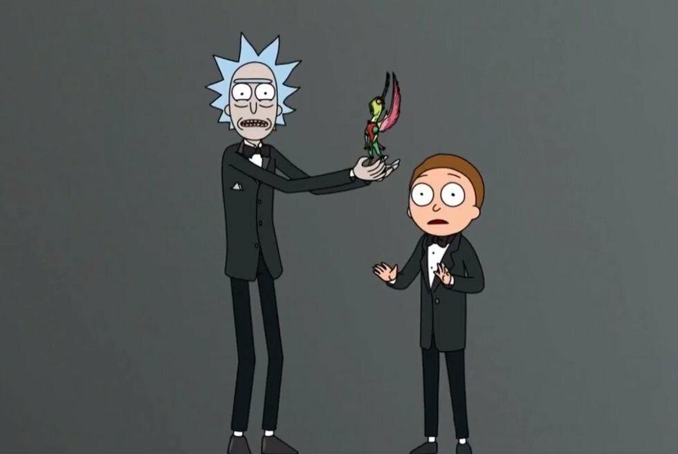 Se Rick & Morty uddele awarden til bedste reality-program mens de tager pis på statuetten