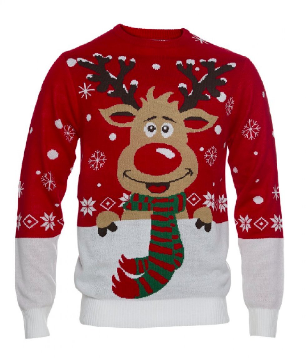 Julesweater - Rudolfs Julesweater, 299 kroner.  - Klar til julefrokost: 25 (grimme) juletrøjer 