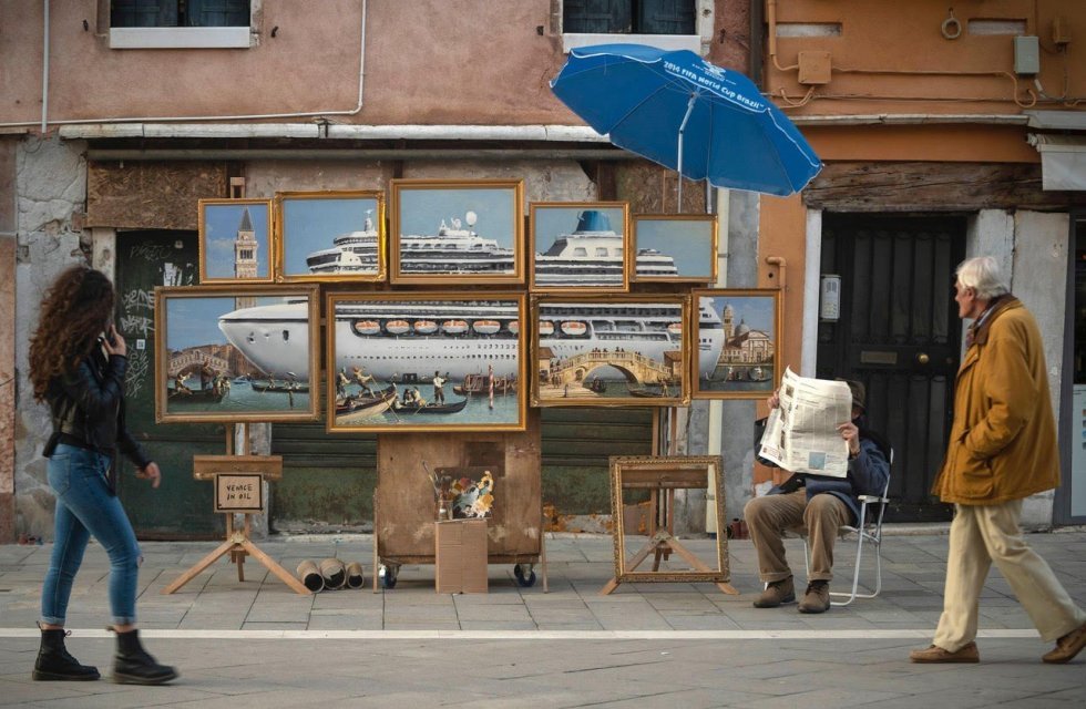 Banksy dukker op i Venedig med ulovlig kunstinstallation