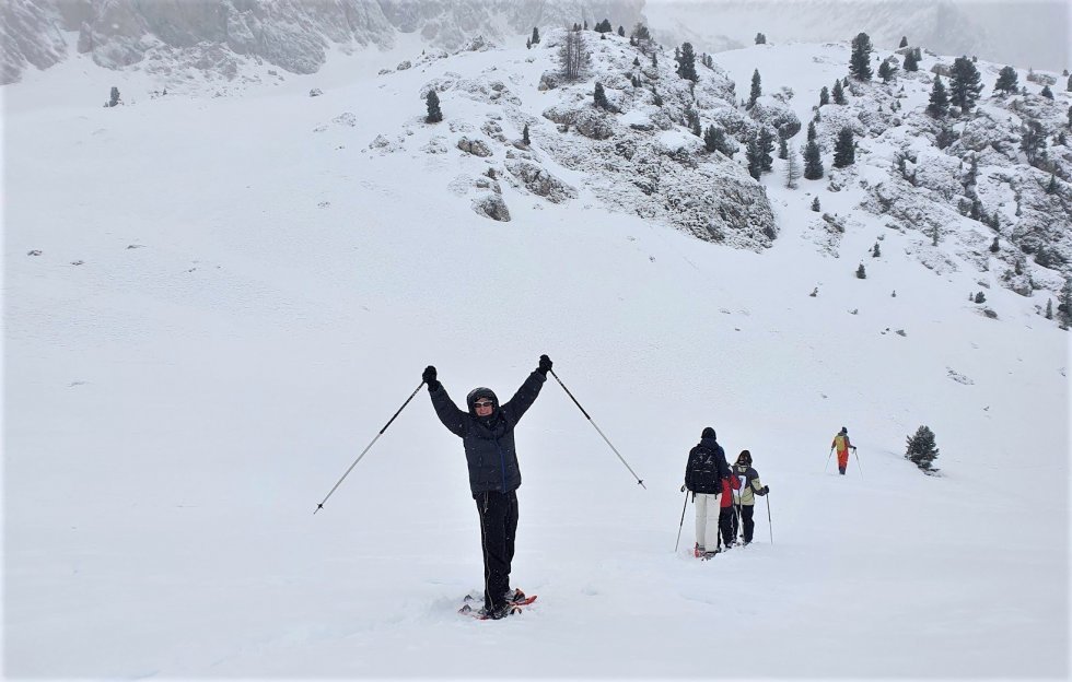 Nordmænd er altid glade i sneen - Val Gardena: På skiferie uden ski?
