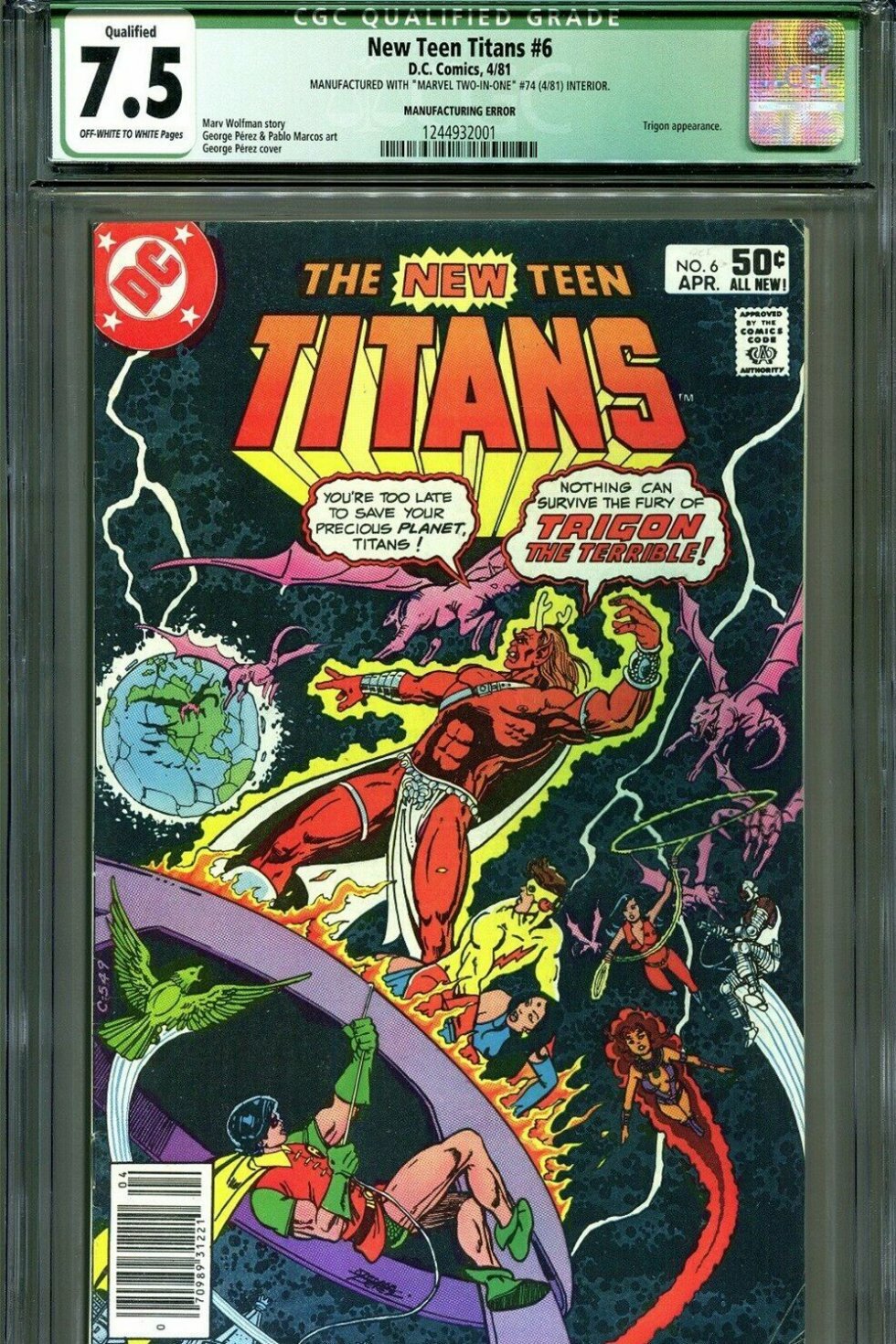 Marvel-tegneserie med fejlprintet DC Comics-forside på auktion til et svimlende beløb
