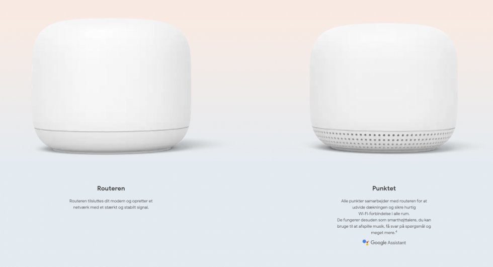 Endelig i Danmark: Google Nest Wifi er efterfølgeren til det populære Google Mesh Wifi