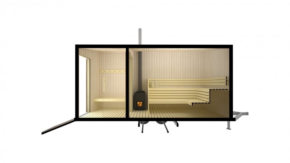 Scandinavian Sauna - Tegning - Hot Design: Scandinavian Sauna