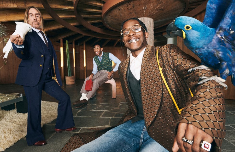 Fotograf: Harmony Korine - A$AP Rocky, Iggy Pop, Tyler the Creator og papegøjer er alle vævet ind i Guccis nye herrekollektion