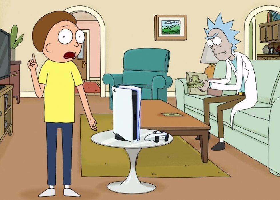 Rick and Morty tæller pengene for deres PS5-reklame