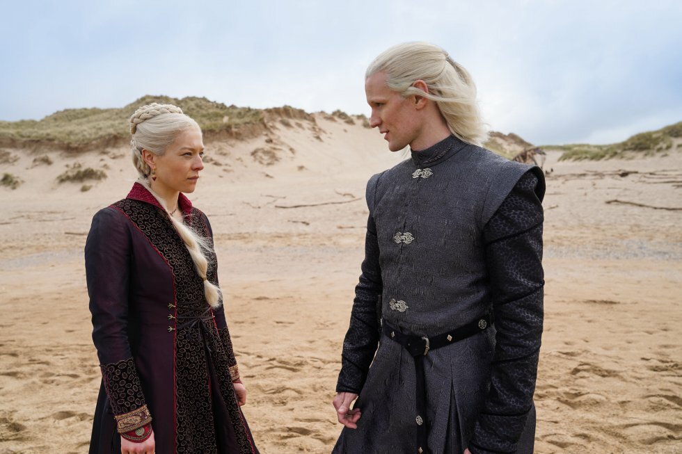 Rhaenyra og Daemon Targaryen - Her er de første fotos fra Game of Thrones prequel-serien House of Dragons
