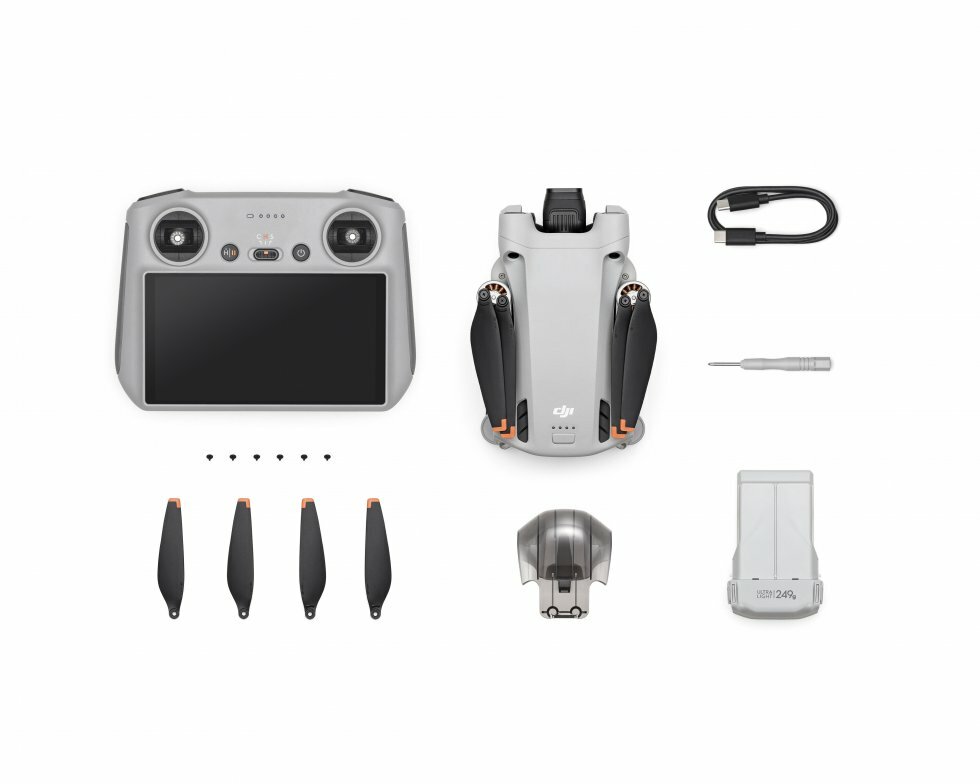 DJI Mini 3 Pro RC-kit - DJI Mini 3 Pro er en kameradrone på 249 gram der ikke kræver specielle tilladelser