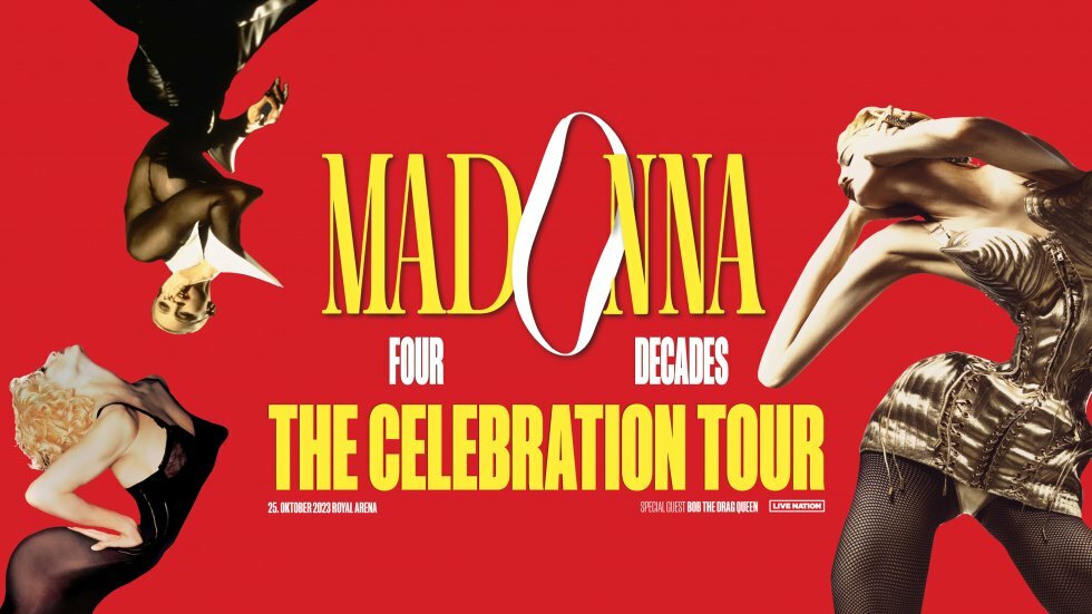 Madonna The Selebration Tour plakat - Madonna annoncerer verdensturne med en bizar omgang celebrity truth or dare