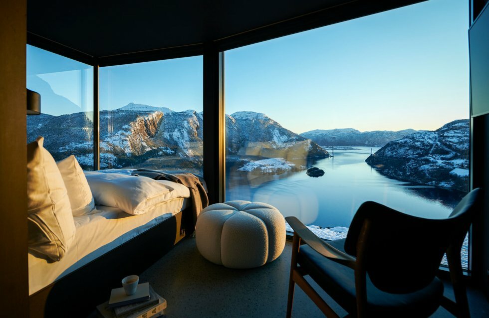 Få den vildeste udsigt over Norges Lysefjord fra de arkitekttegnede The Bolder-hytter