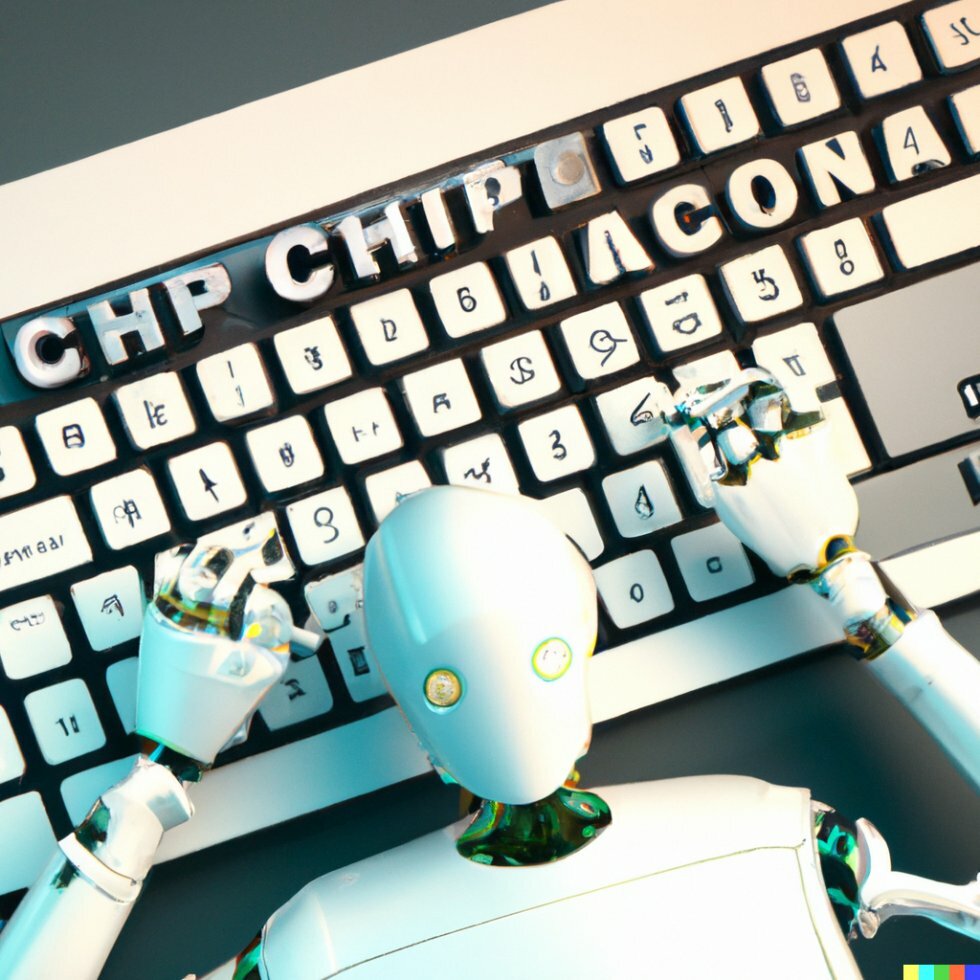 Dall-E illustrerer ChatGPT som en fysisk robot - Foto: Dall-E - Chat med fremtiden: Muligheder og udfordringer med ChatGPT-teknologien