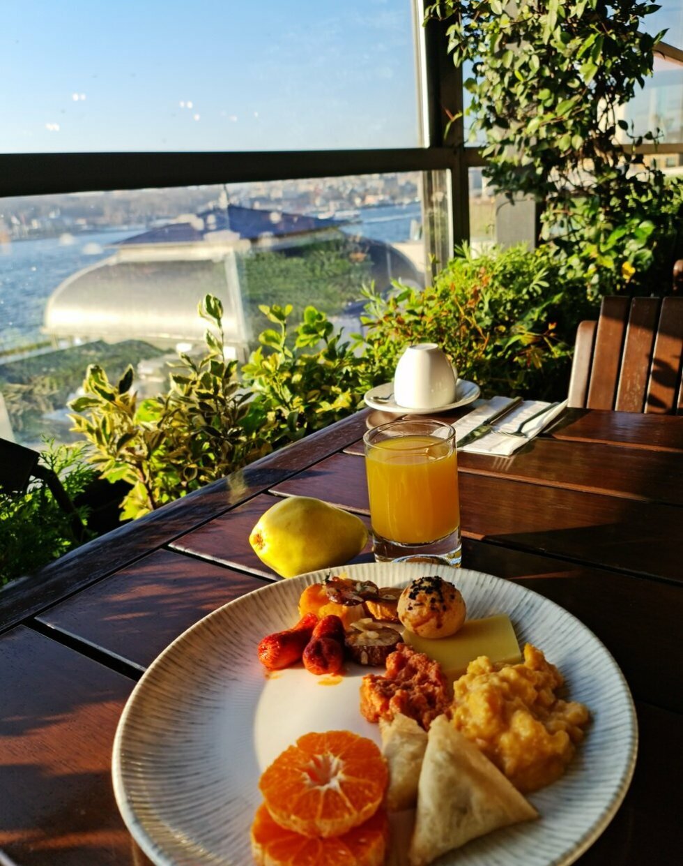 Morgenmadsudsigten fra toppen af Novotel Hotel.  - Rejse-reportage: Gastronomisk rundrejse i Istanbul