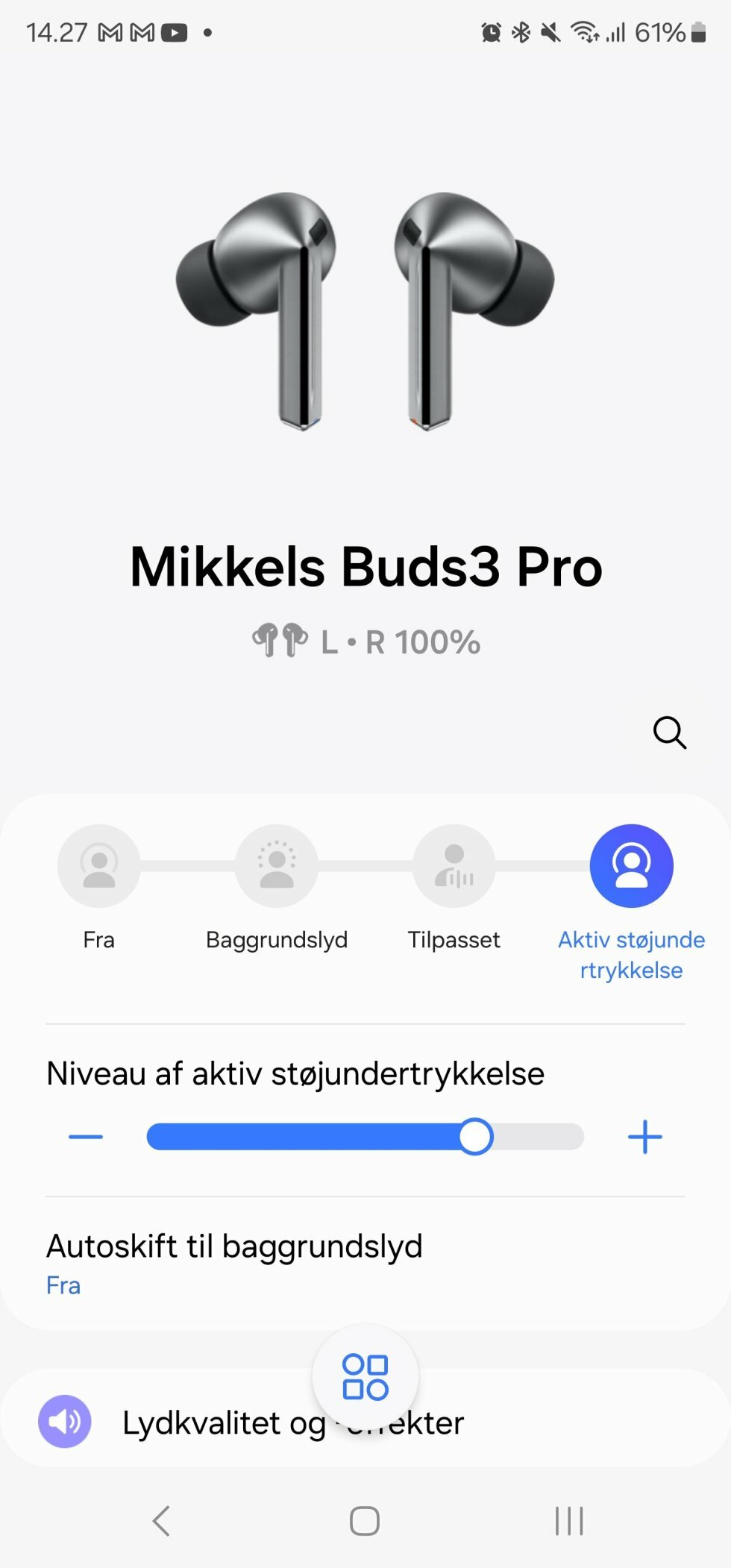 Samsungs nye Pro-buds er vanen tro mest funktionelle når de kobles med en Galaxy smartphone. - Test: Samsung Galaxy Buds3 Pro