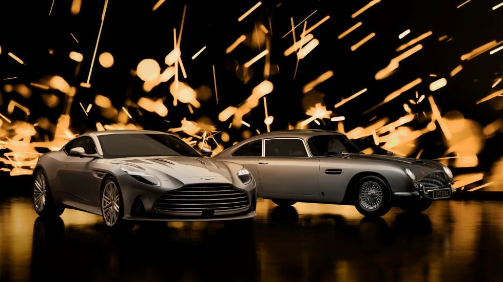 Aston Martin DB12 Goldfinger Edition - og Aston Martin DB5 - Den lækre Aston Martin DB12 Goldfinger Edition fejrer 60-års jubilæet for James Bond-samarbejde