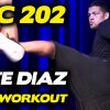 UFC 202 Open Workout: Nate Diaz Throws Ninja Spinning Kicks + Q&A - Open workout - Se Diaz og McGregors form inden det går løs i morgen.