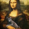 Ikoniske malerier photobombet af katte