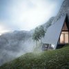 Trekantet alpin-hytte ser lige så cool ud, som den lyder
