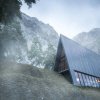 Trekantet alpin-hytte ser lige så cool ud, som den lyder
