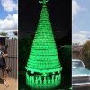 Australsk mand laver episk juletræ af øldåser