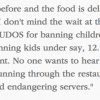 Restaurant har forbudt børn under 5 år, og resultatet har været utrolig positivt 