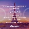 Annoncering af pressekonference teaser mulig ny toptelefon fra Huawei