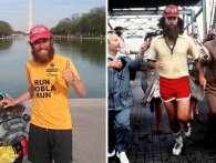 Fyr klædt ud som Forrest Gump slog verdensrekord ved et London-maraton
